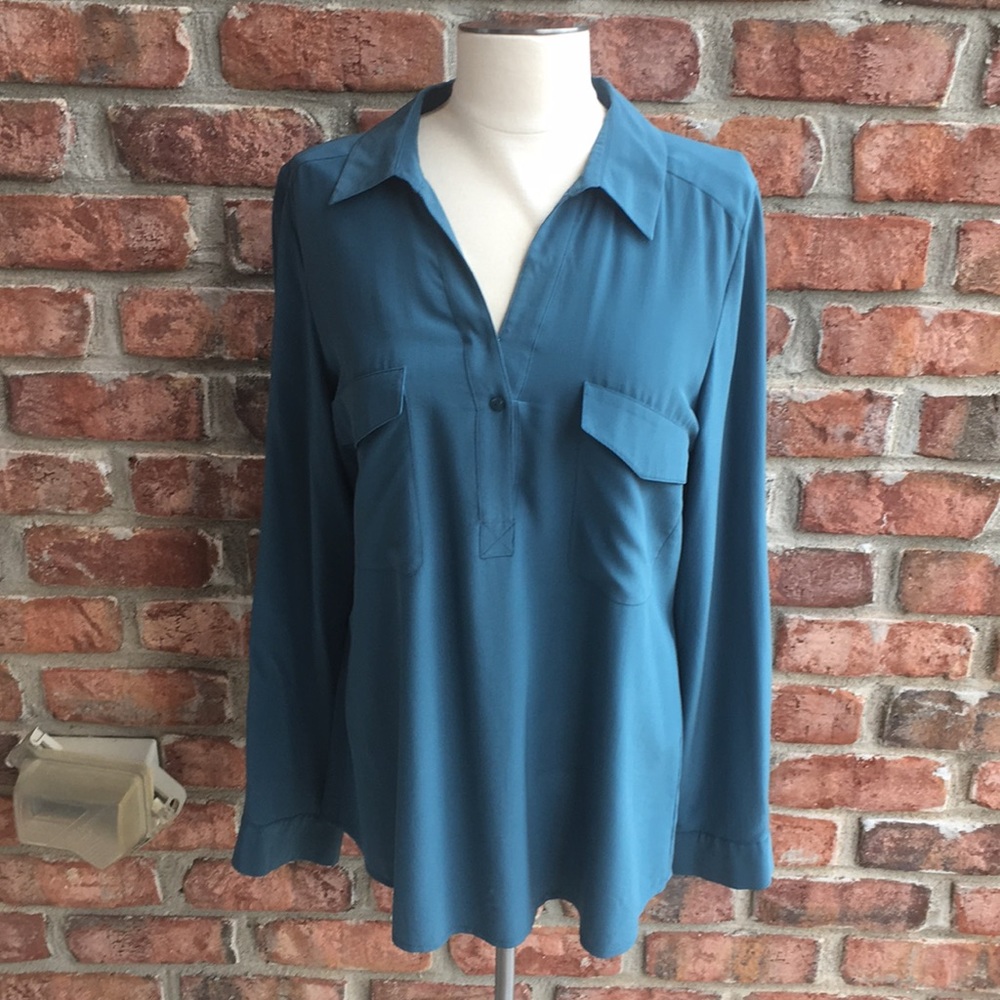 Eileen Fisher 100% Silk Pull Over Top Blouse Small